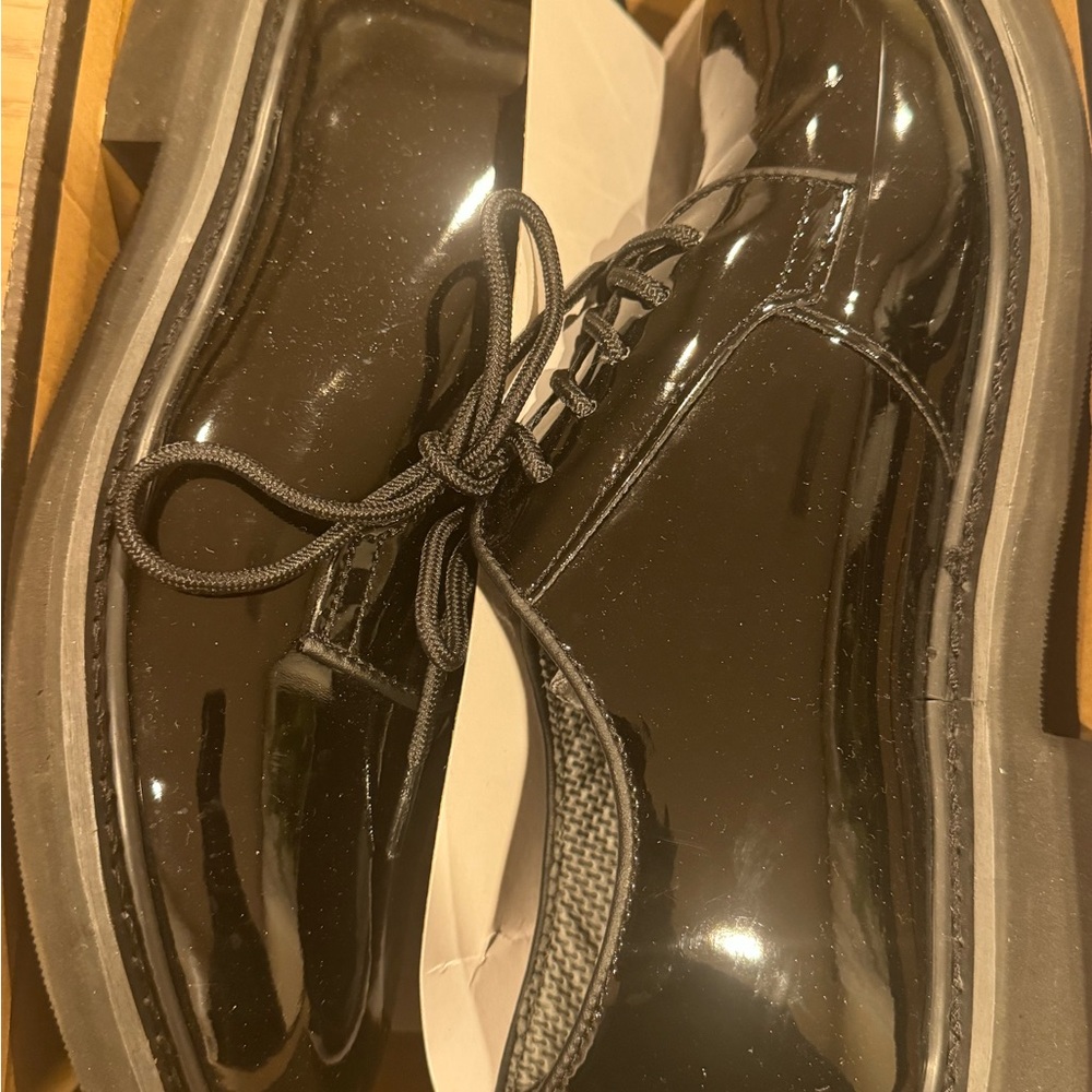 Rothco Black Patent Lace-Up Oxfords